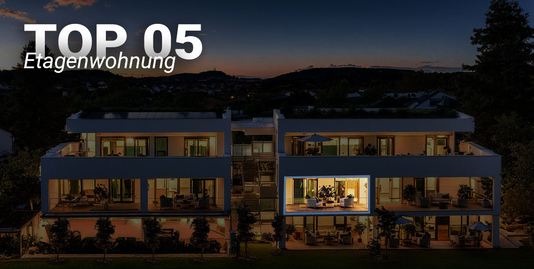 Außenansicht des Neubauprojekt Laubgasse 73 in Graz mit der Etagenwohnung TOP 05 im Fokus