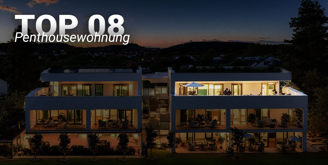 Außenansicht des Neubauprojekt Laubgasse 73 in Graz mit der Penthousewohnung TOP 08 im Fokus