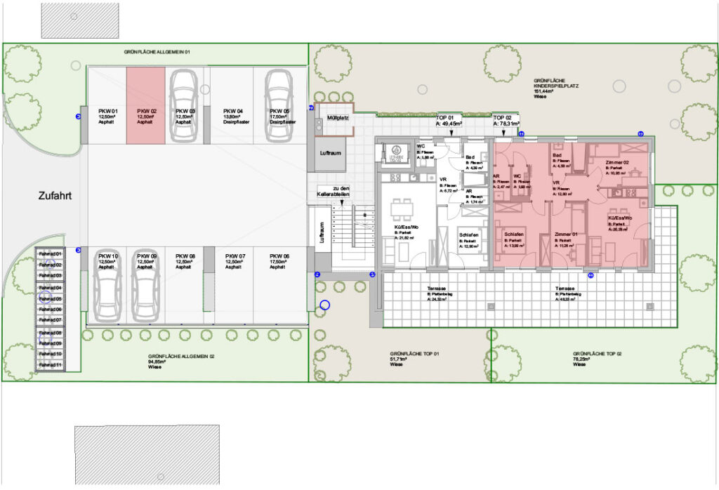Grage, Wohnung & Gartenbereich